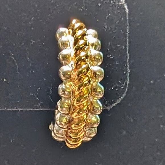 Premier USA Two Toned Clip On Earrings - Picture 3 of 5